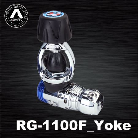 Primeira fase do regulador de mergulho de pistão (YOKE & DIN) - Regulador de mergulho RG-1100F (Yoke)